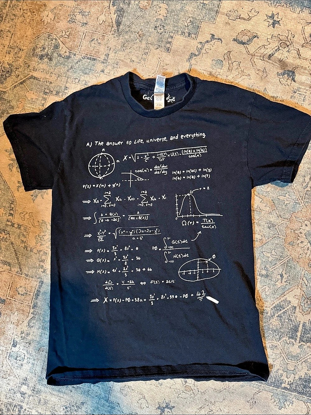 GILDAN The Answer to Life Universe and Everything Math Equations Graphic T-Shirt